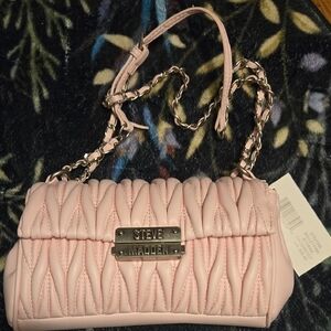 Steve Madden Light Pink Quilted Shoulder Bag